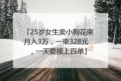 25岁女生卖小狗花束月入3万，一束328元，一天要接上百单