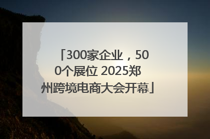 300家企业，500个展位 2025郑州跨境电商大会开幕