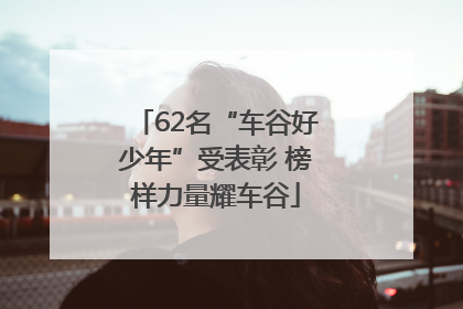 62名“车谷好少年”受表彰 榜样力量耀车谷